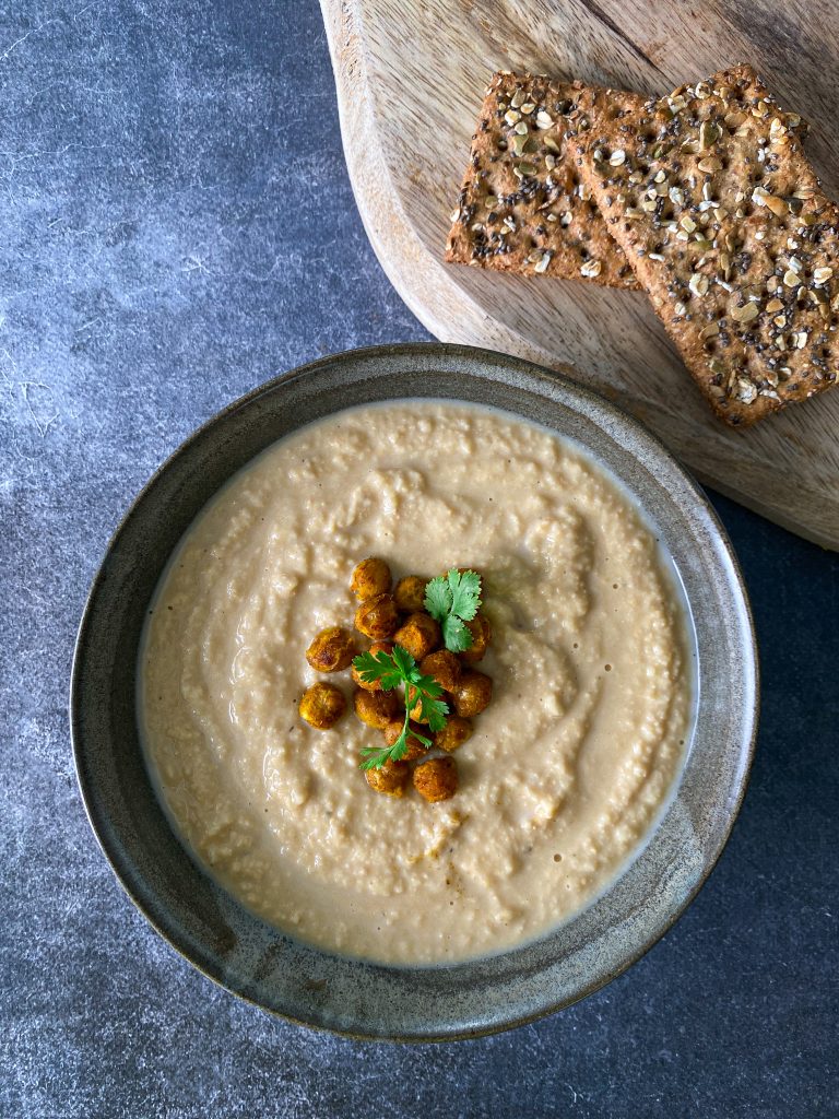 Houmous au curry rouge